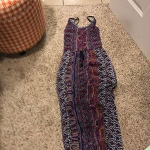 Long dress with adjustable spaghetti straps